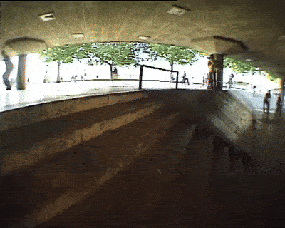 Toby Shuall's frontside 360 nollie heelflip down the Southbank Seven in the Landscape Portraits video filmed by Chris Massey