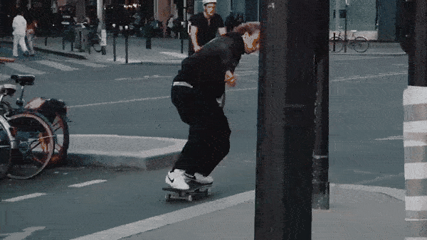 Ville Wester fakie ollies a road gap in Paris for the Nike SSB QuickStrike Video filmed by Will Miles