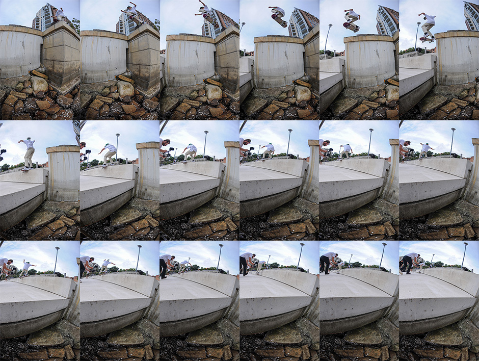 Jack O' Grady gapping to lipslide for Mike O' Meally's lns