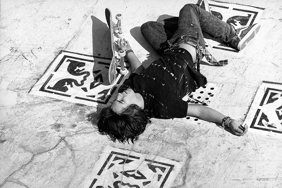 Tony Trujillo on the flat bottom of the bowl in Marseille in 2003. Photo shot by Richie Hopson and selected for his Slam City Skates 5000 Words interview