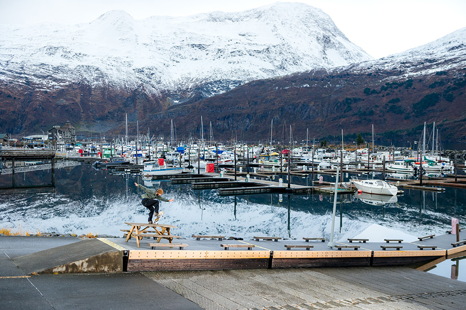 Ryan Lay frontside noseblunt slides a picnic table out of a never been touched kicker in Whittier. Photo shot by Kyle Seidler and selected for his Slam City Skates 5000 Words interview