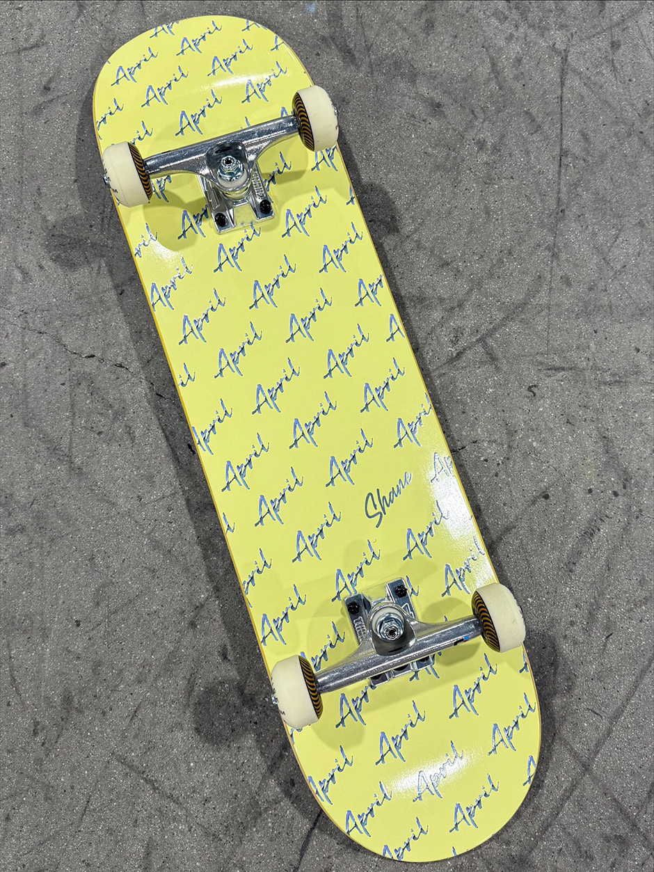 Shane O'Neill's latest skateboard