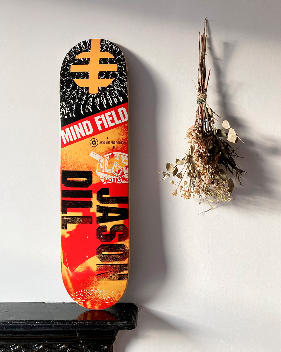 Alien Workshop Jason Dill deck from the Mind Field Series from Farran Golding's personal collection. This was Mark Suciu's board graphic pick for his 