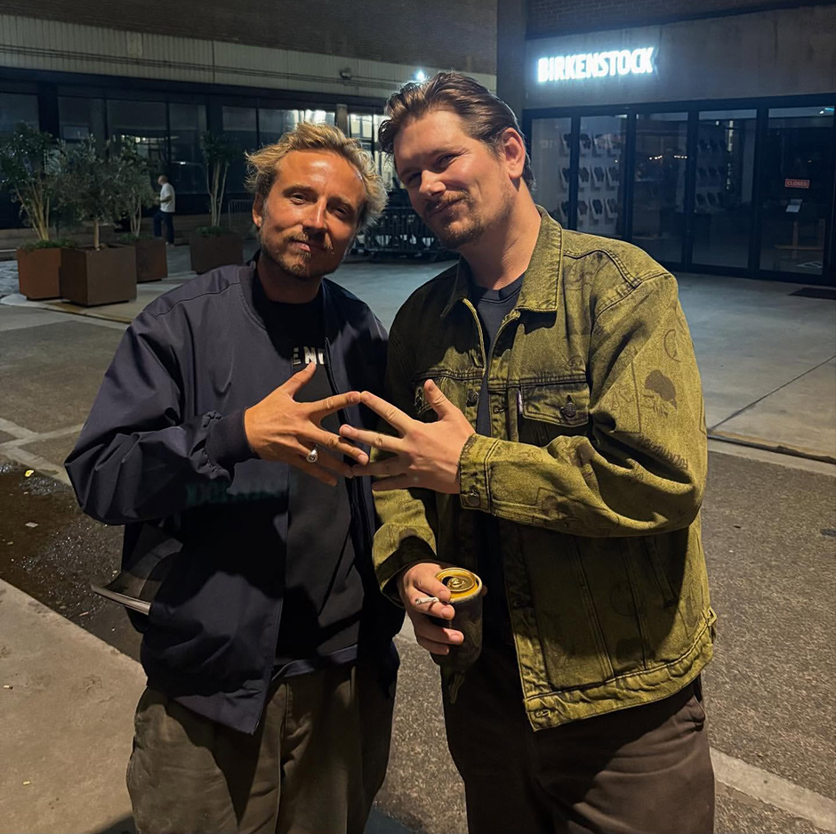 Vague Mag founder Guy Jones and Marius Syvanen