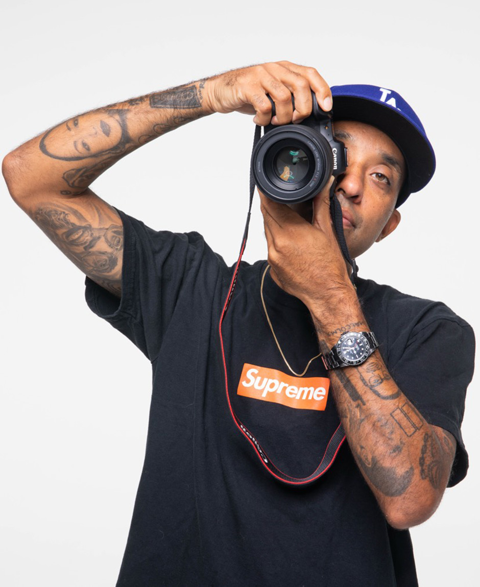 Atiba Jefferson self portrait for his Slam City Skates 