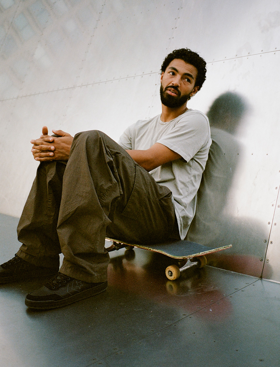 Sage Elsesser shot by Ben Colen, the portrait for Sage's Slam City Skates interview