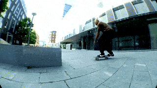Dan Clarke frontside 180s to switch manual before dipping into a switch backside noseblunt slide in Copenhagen. This was filmed by Rich Smith for the CAFE