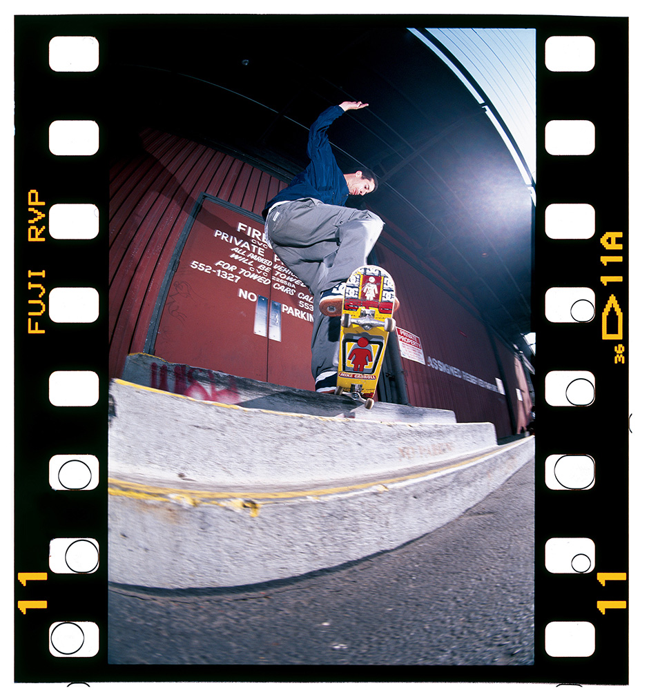 Mike CarrollSwitch Crooked Grind shot by Mike Blabac in 1997