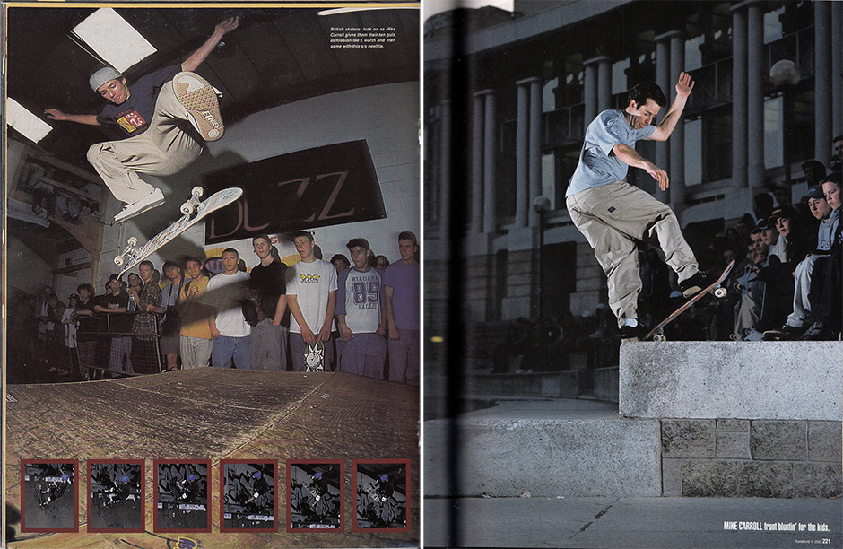 The day Mike Carroll switch heelflips at Radlands and frontside bluntslides at Lloyd's in Bristol for Rick Kosick and Atiba Jefferson's lenses