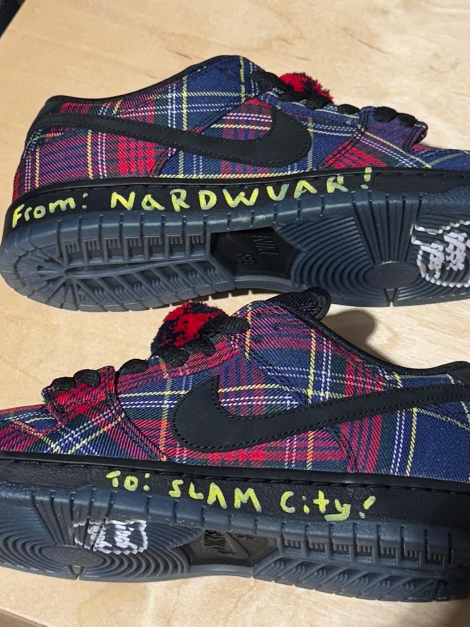 Our personal pair of Dunks courtesy of Nardwuar