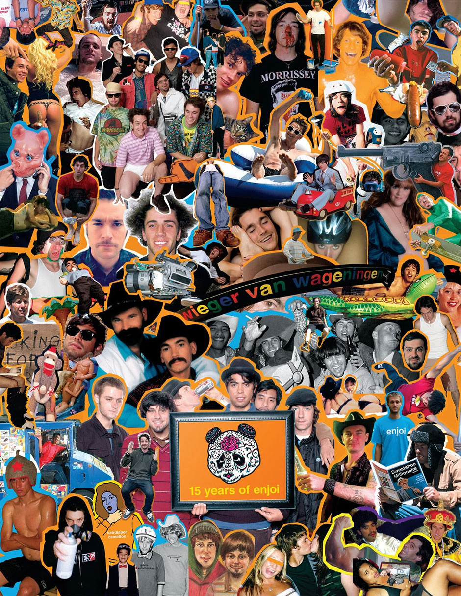 Louie Barletta interview for Slam City Skates. Archive collage created to celebrate 15 years of enjoi