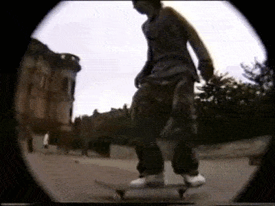 Pieter Janssen skating Bristo Square in 1996