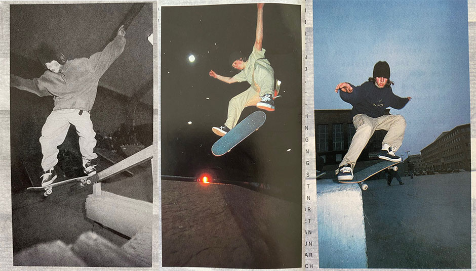 Three photos of Piet shot by Rutger Geerling for Lift Magazine in 1996