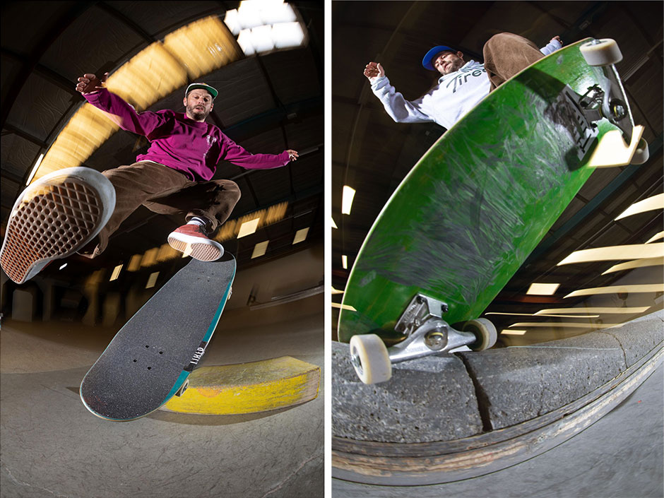 Two new Piet Parra photos from the local indoor, a one foot and a crooked grind pop over shot by Marcel Veldman