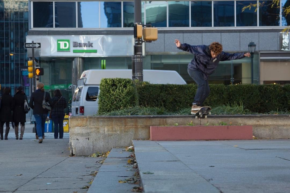 Jahmir Brown back tails out of Love park for Ben Hull's lens 