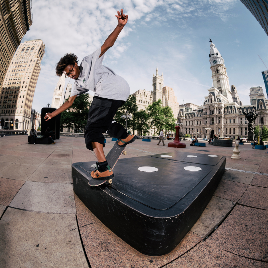 Jahmir Brown's first ever switch backside noseblunt slide at Muni captured by Mike Heikkila