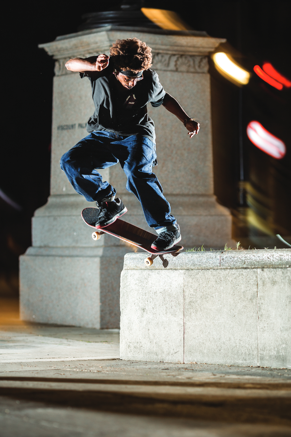 Jahmir Brown switch backsid 180 nosegrind revert at Parliament Square for the lens of Reece Leung