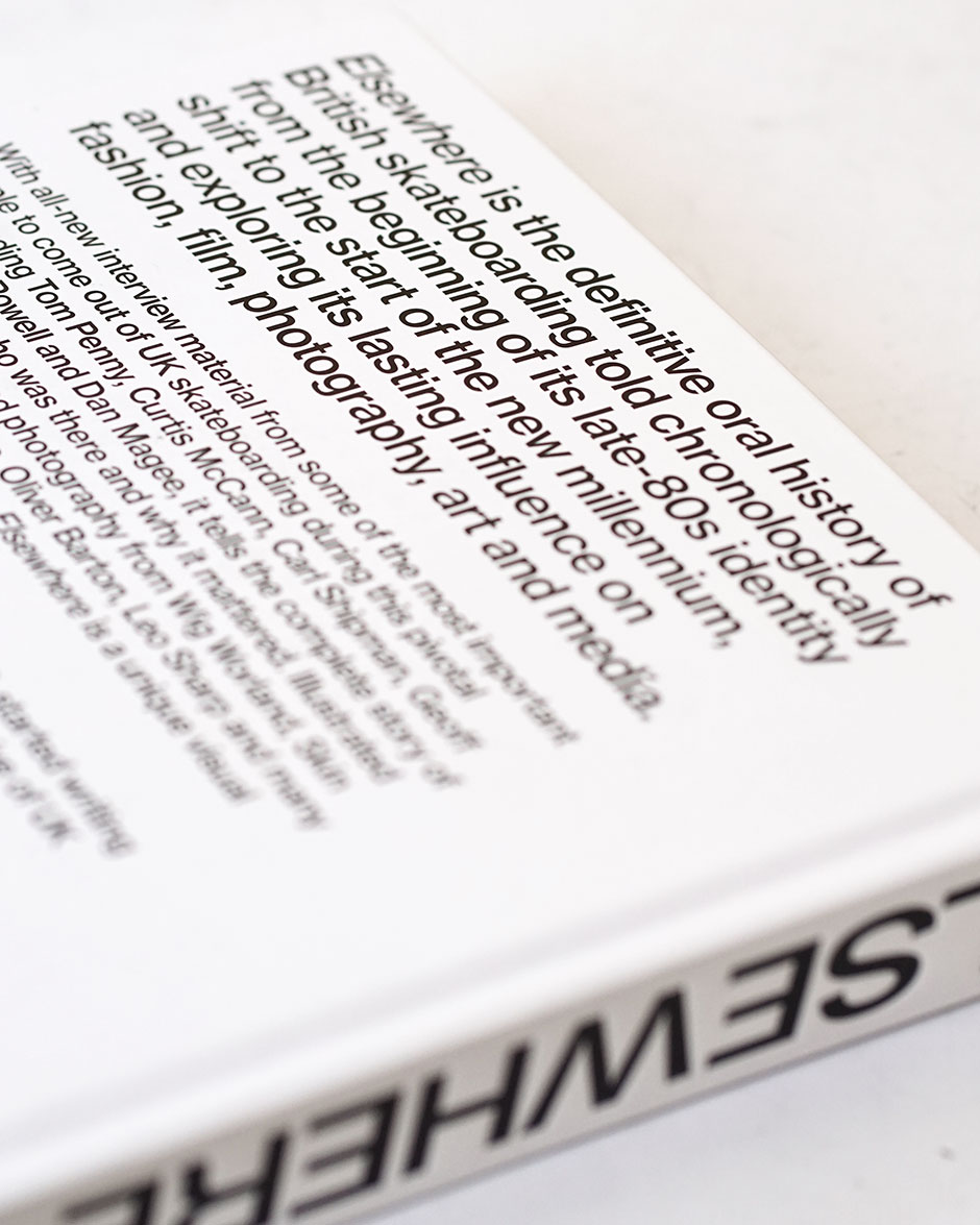 The back cover of ELSEWHERE