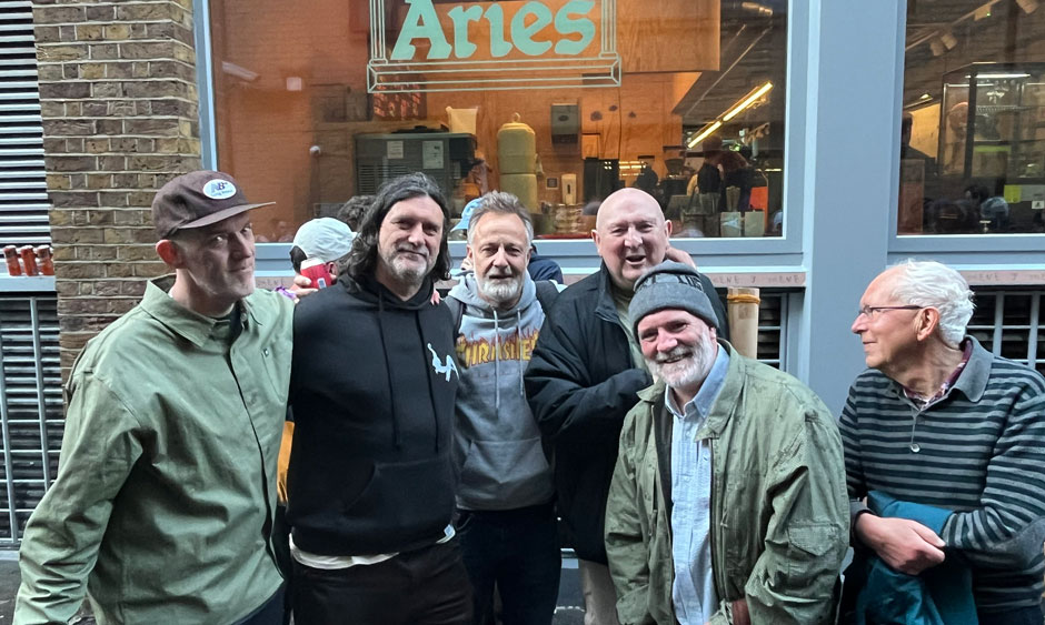 The ELSEWHERE launch night at Aries was full of UK legends, Neil Macdonald with Kevin Banks, Meany, Skin Phillips, Dave Mackey, and Tim Leighton-Boyce