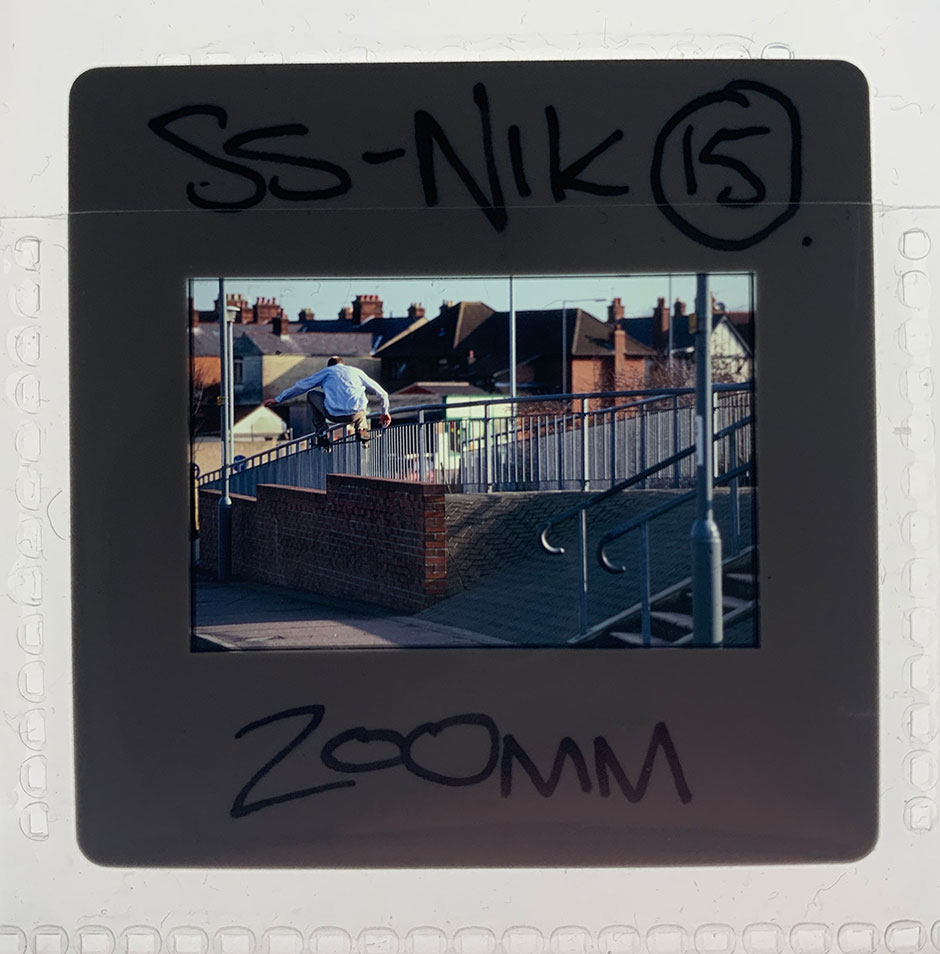Nik Taylor ollies for Wig Worland's lens. Slide courtesy of Wig