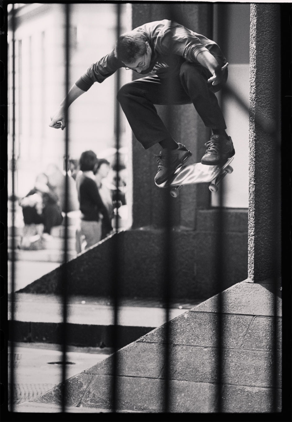Chris Pulman ollies the tight hip at Gas Banks for Wig Worland's lens