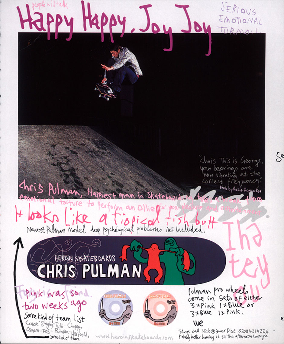 Chris Pulman Heroin ad shot by Richie Hopson