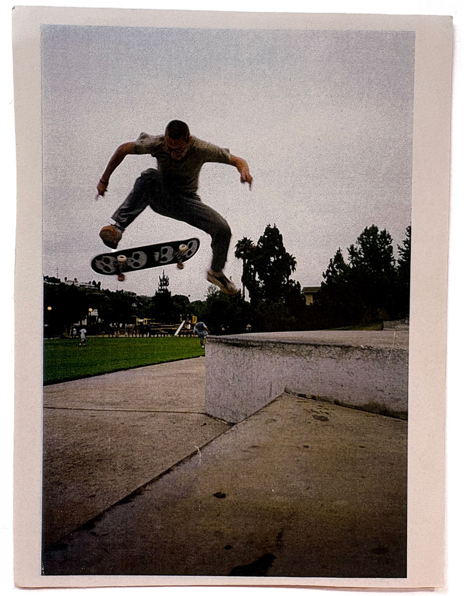 Chris Pulman boosts a No Comply at the EG Blocks in San Diego