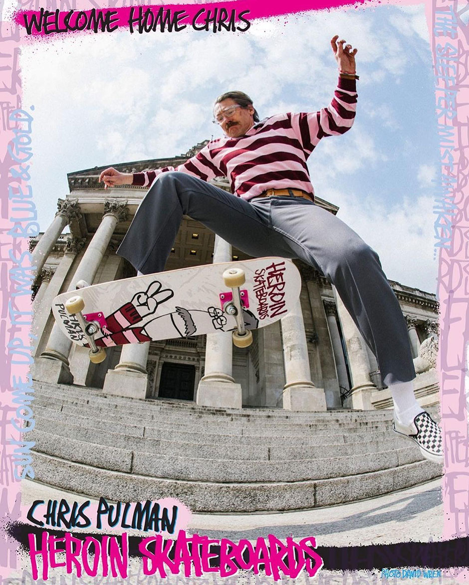 Chris Pulman Heroin advert which appeared in Thrasher